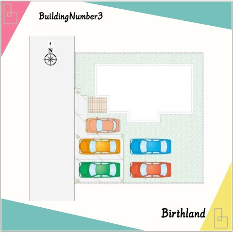 太田市西長岡町　Kダンパー　全7区画の区画図|■駐車スペース5台可能！（車種による）