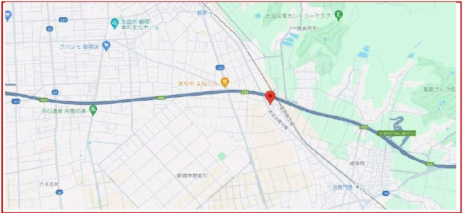 太田市西長岡町　Kダンパー　全7区画の地図