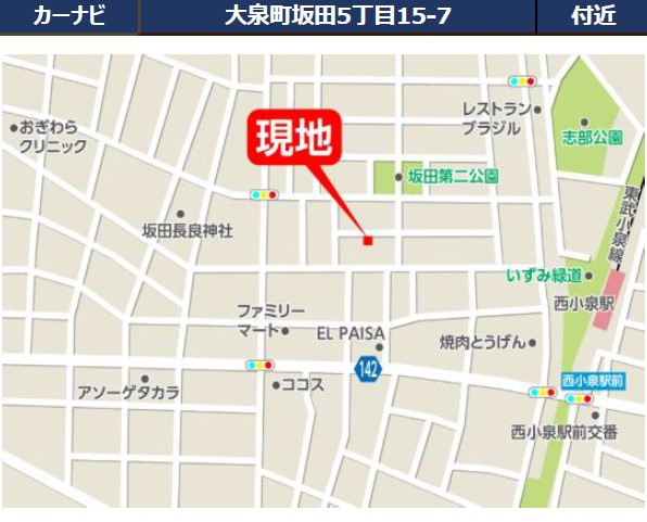 新築戸建・建売　邑楽郡大泉町坂田5期　KIS　全1棟の地図