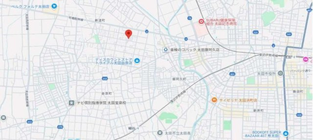 太田市新道町　全1区画の地図