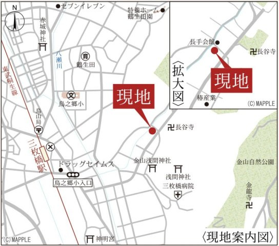 新築戸建・建売　太田市長手町　長期優良住宅　鳥之郷小・西中の地図