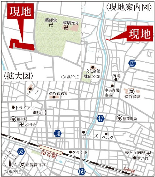 新築戸建・建売　深谷稲荷町北第2　Livele Garden　全9棟の地図