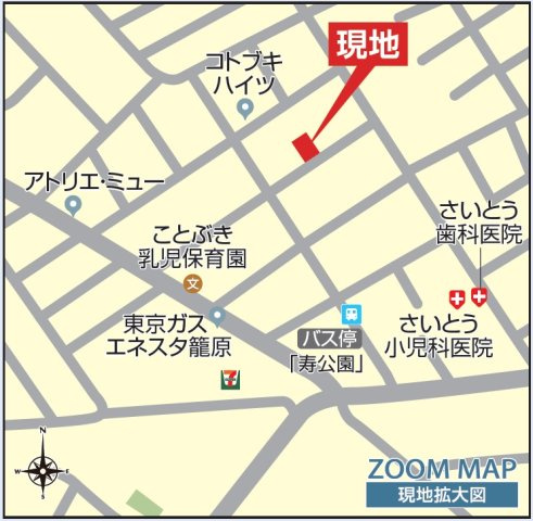 新築戸建・建売　熊谷市拾六間字外原　BLOOMING GARDEN　全1棟の地図