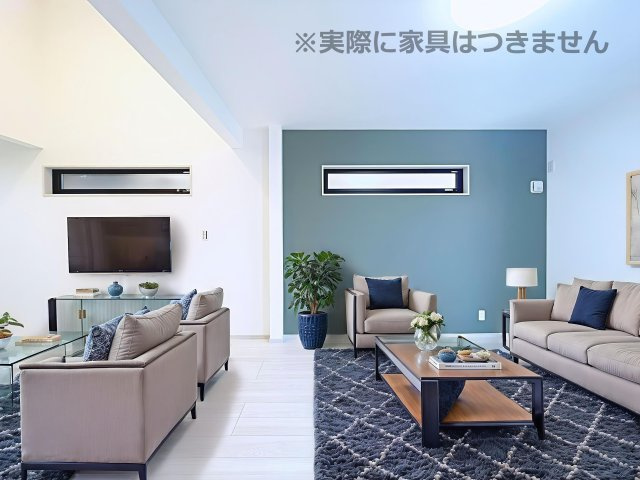 新築建売　熊谷市久下　AiTOW　全2区画の間取り|＜2号棟＞リビング吹抜で開放感がプラスされた間取りです！2面バルコニーも使いが手良好です！