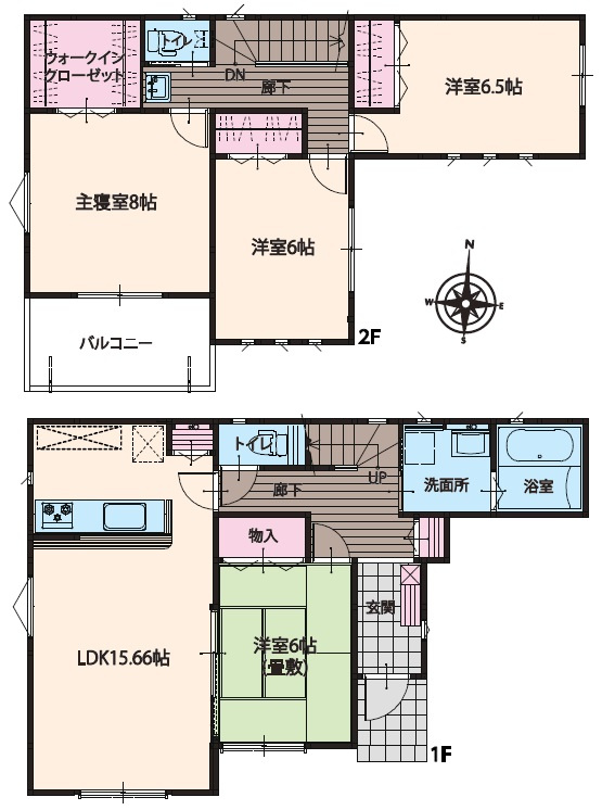 熊谷市上之　AiTOWN　全2邸の間取り|■複数トイレ、複数独立洗面台で便利！