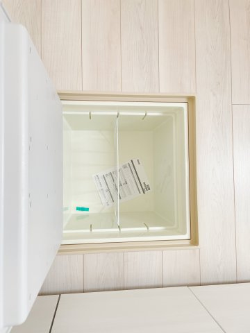 新築戸建・建売　上里町勅使河原第17　Cradle Garden　全7棟の収納|点検口を兼ねた床下収納は暗所保管の必要なものも収納できます！