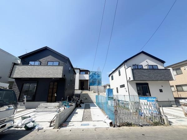 川崎市宮前区鷺沼２丁目の新築一戸建の前面道路含む現地写真|現地（2025年9月撮影）前面道路５ｍでございます！