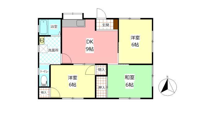 つる貸家（豊崎）の間取り