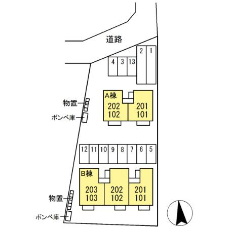 ブロッサム　Bの区画図