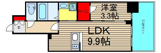 ＲＪＲプレシア南堀江の間取り|現状有姿