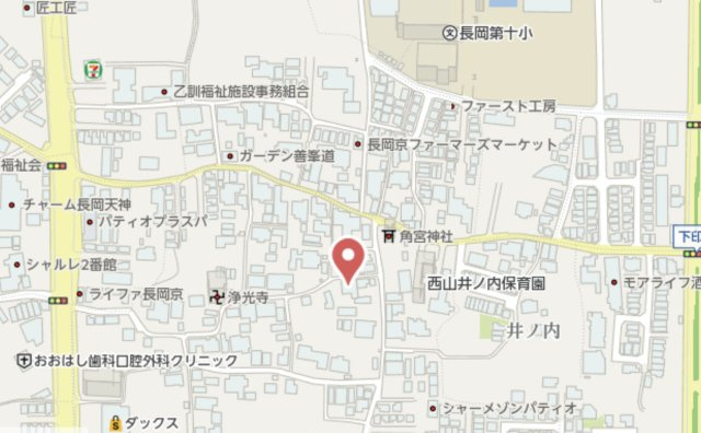 長岡京市井ノ内南内畑　新築戸建の地図