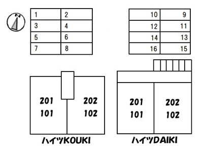 【区画図】 | ハイツＫＯＵＫＩ