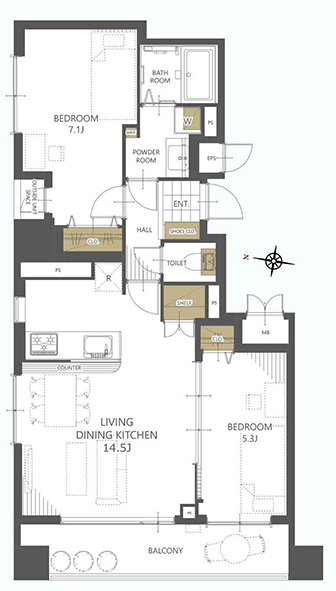 ベルググランデ五反野の間取り