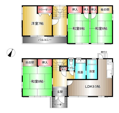 和歌山市梅原　中古戸建の間取り