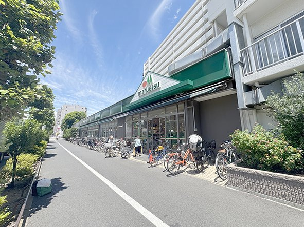 ゾンネンハイム葛西の周辺|マンション前にあるスーパーマルエツ。毎日のお買い物が楽々ですね♪