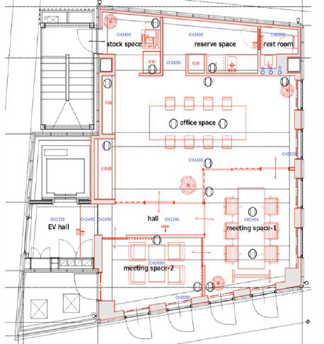 草津市野路町の店舗一部の間取り