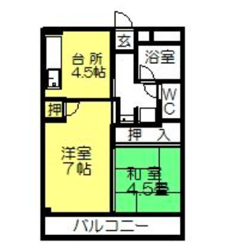 NO.7山一ビル【キャッシュバック対象物件】の間取り