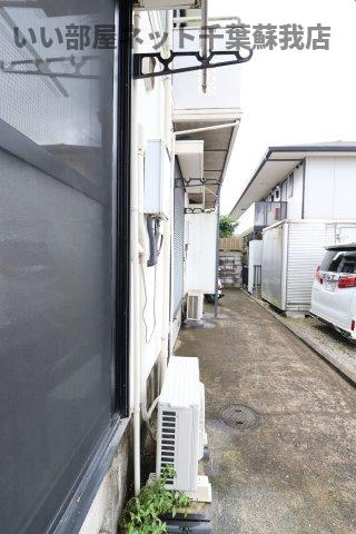 旭五所ハイツのバルコニー|洗濯物が干せます