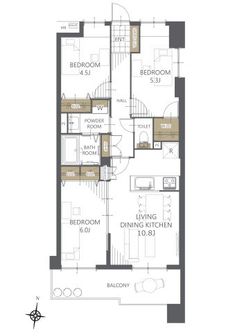 【間取り】日神パレステージ中山 