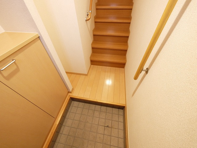 シュウ　メゾン　Ａ・Ｂの玄関|シンプルで使いやすい玄関です