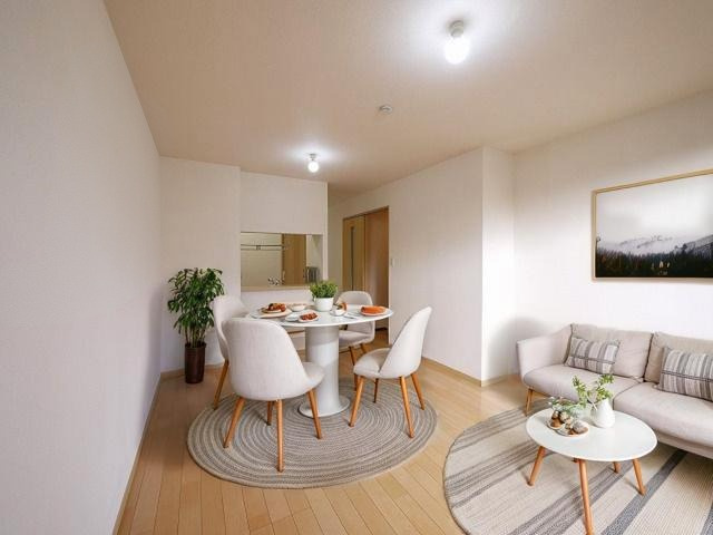 シュウ　メゾン　Ａ・Ｂの居間・リビング|CGで家具等を配置したもので家具等は含まれません