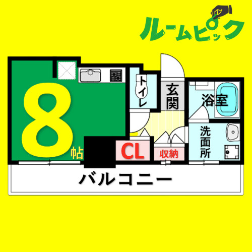 アヴェニール徳川　名古屋市賃貸　仲介手数料無料の間取り