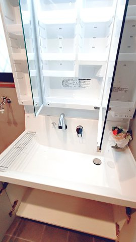 東石切町中古戸建の独立洗面台