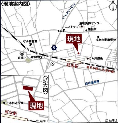 新築戸建・建売　福島市町庭坂一本杉 CRADLE GARDEN　全4棟の地図
