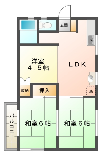 ピュアコート潮見が丘の間取り