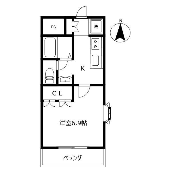 グランセ田宮Ⅱの間取り