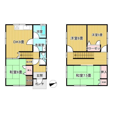 【間取り】 | 丹波篠山市今田町下小野原　戸建て