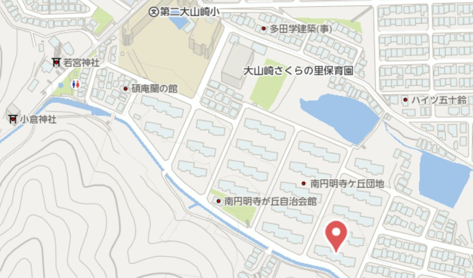 円明寺ヶ丘南第1住宅第1棟　1階の地図