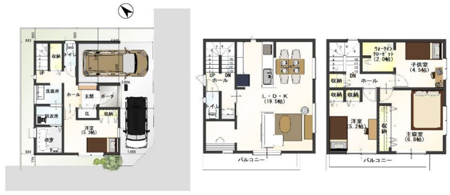 【間取り】 | 高丸７丁目　新築戸建