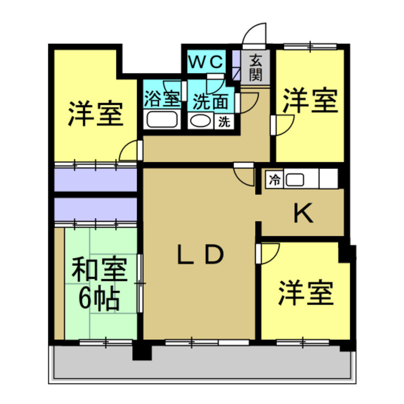 プライマリー三大の間取り