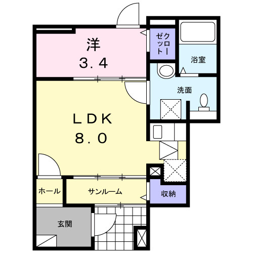 フロッグス　リープの間取り