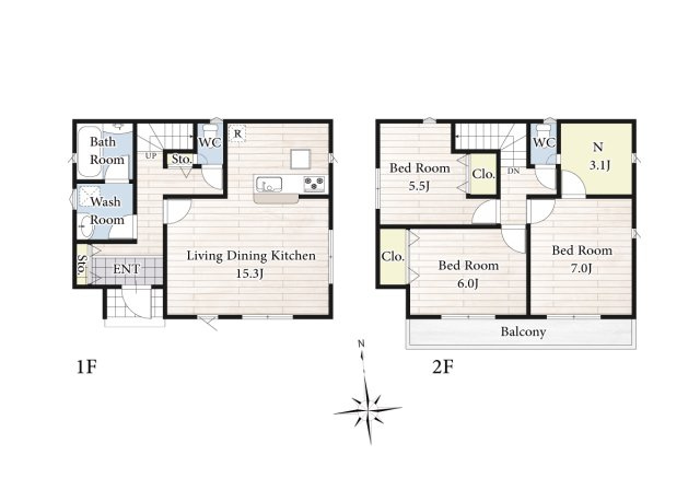 【間取り】 | リビングの大きな開口部は陽当たりの確保だけでなく、まとめ買いで大量のお買い物をした際や家具など大きな物を購入した際に便利です。