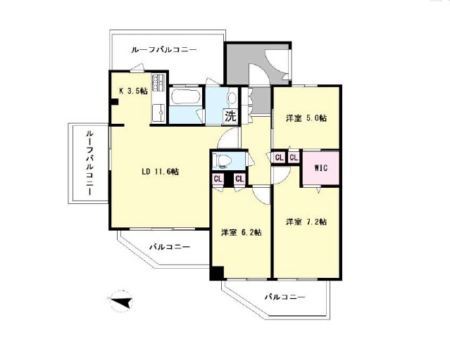 【間取り】 | クリオ志木駅前 | 3LDK