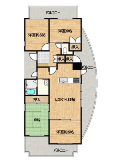 【間取り】 | ナビタウン各務原マンション二番館