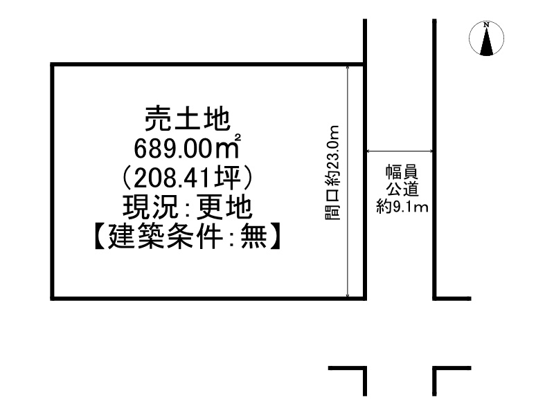 姫路市網干区高田/売土地の土地図