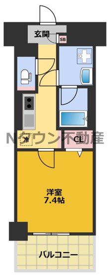 【間取り】 | シャルマンソワレ名駅 | 間取りです。