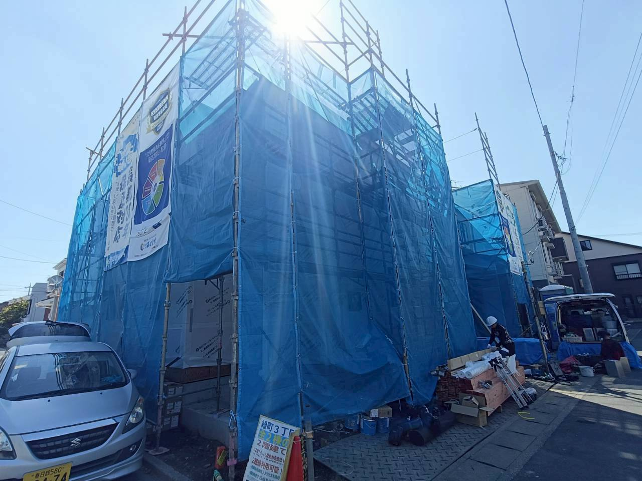 八潮市　緑町3丁目　新築戸建　　全2棟の外観|外観です