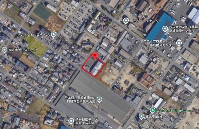 都城市都北町の倉庫の区画図