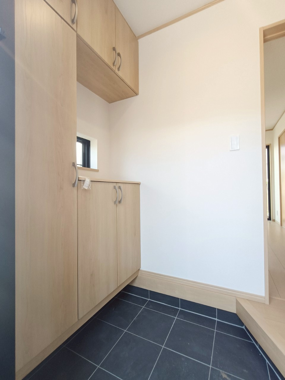 八潮市　緑町3丁目　新築戸建　　全2棟の玄関|施工例です