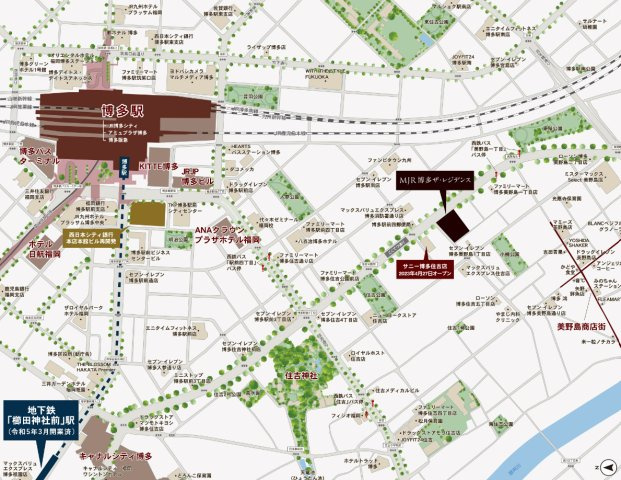 MJR博多ザ・レジデンスの地図