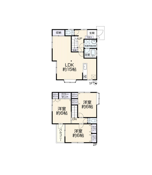 さいたま市見沼区春岡　中古一戸建ての間取り|さいたま市見沼区春岡　中古一戸建て、3LDK、土地面積106.13m2、建物面積86.10m2