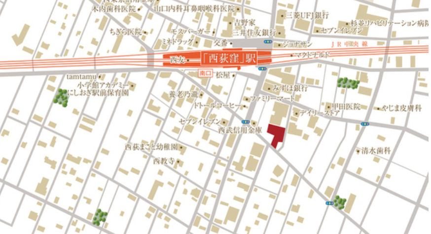 コンフォリア西荻窪の地図