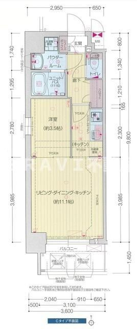 プレサンス堺筋本町エグゼブラン　BRAVI不動産の間取り|【プレサンス堺筋本町エグゼブラン】間取りです