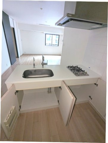 RESIDIA日本橋馬喰町Ⅲの設備|ガス2口カウンターキッチン、浄水器