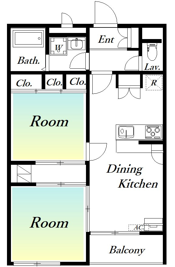レオパレス大楽寺の間取り