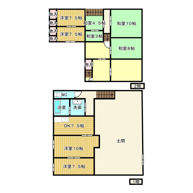 市木町貸家の間取り